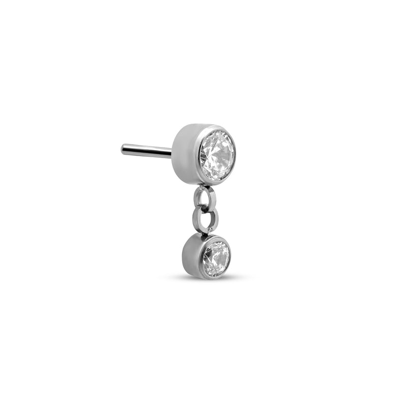 Trident Threadless 4mm Jeweled Dangle Bezel Attachment