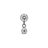 Trident Threadless 4mm Jeweled Dangle Bezel Attachment