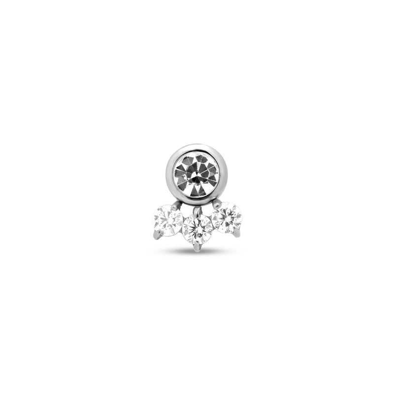 Trident Threadless Jeweled Attachment - Tia