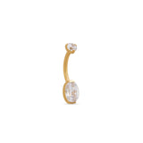 Trident 24kt Gold PVD Titanium Internally Threaded 2 Prong Mini Navel