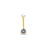 Trident 24KT Gold PVD Titanium Prong Set - Mini Navel