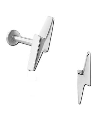 Steel Internally Threaded Lightening Bolt 1.2mm x 6mm