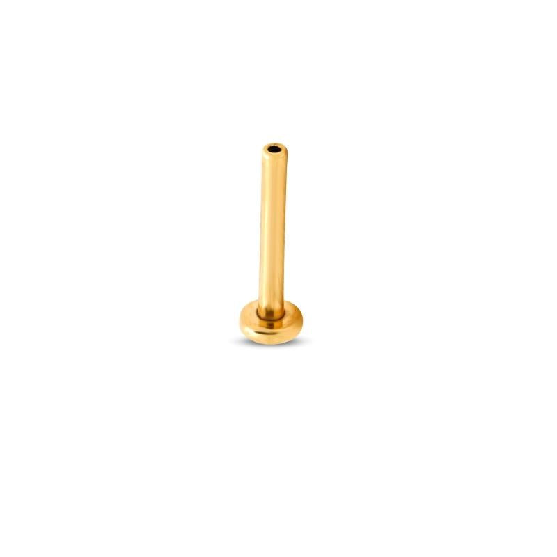 Trident 24kt Gold PVD Titanium Threadless Labret Post