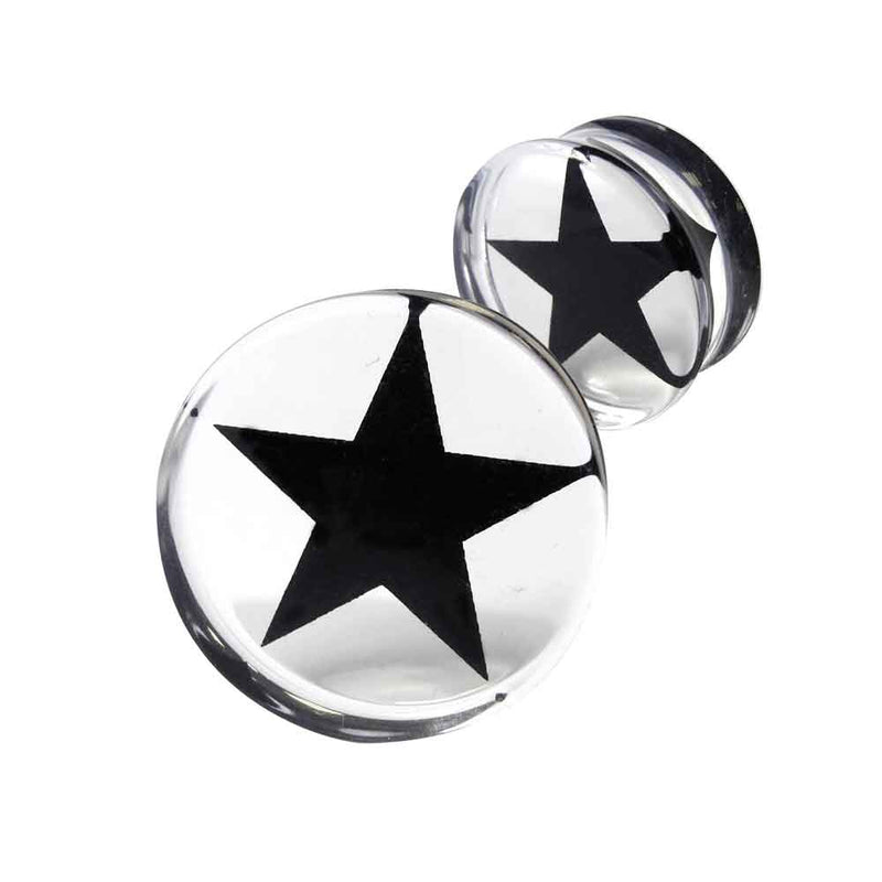 Star Black 2 Acylic Plug