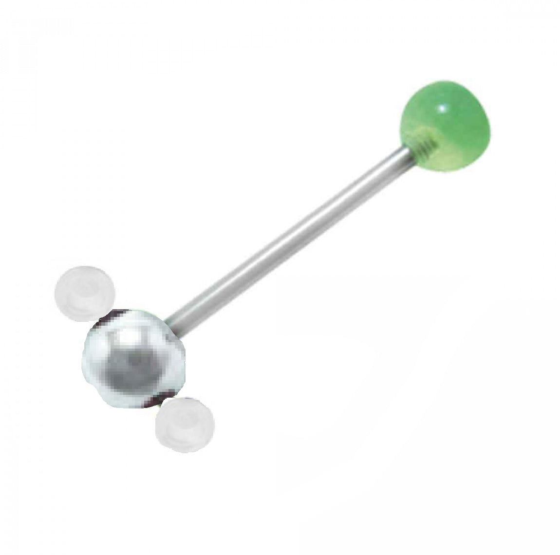 Barbell w 2 Balls 1.6mm-16mm