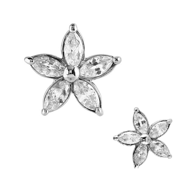 Flower Crystal Attachement 16G