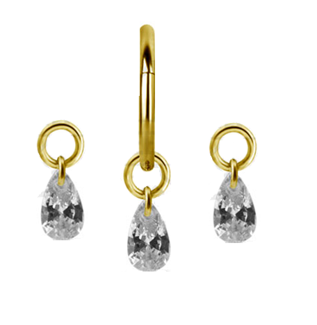 Gold PVD Jewel Dangle Attachment