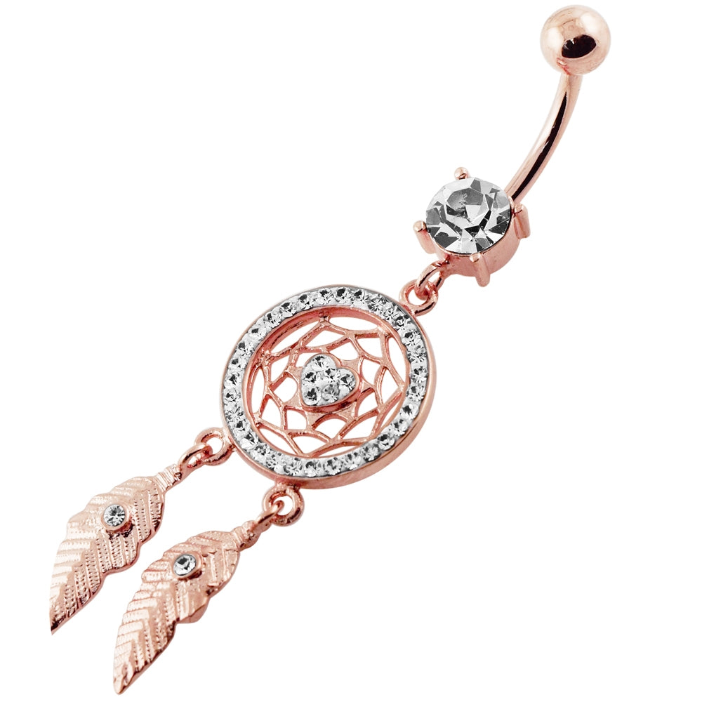 Rose Gold Navel Dreamcatcher