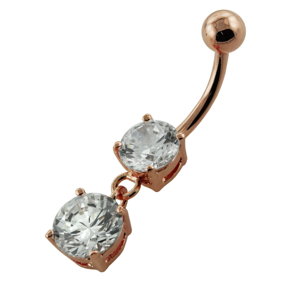 Rose Gold Navel Crystal 1 Drop