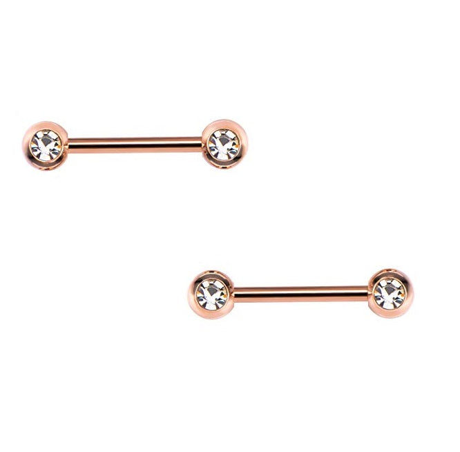 Rose Gold PVD Forward Facing J