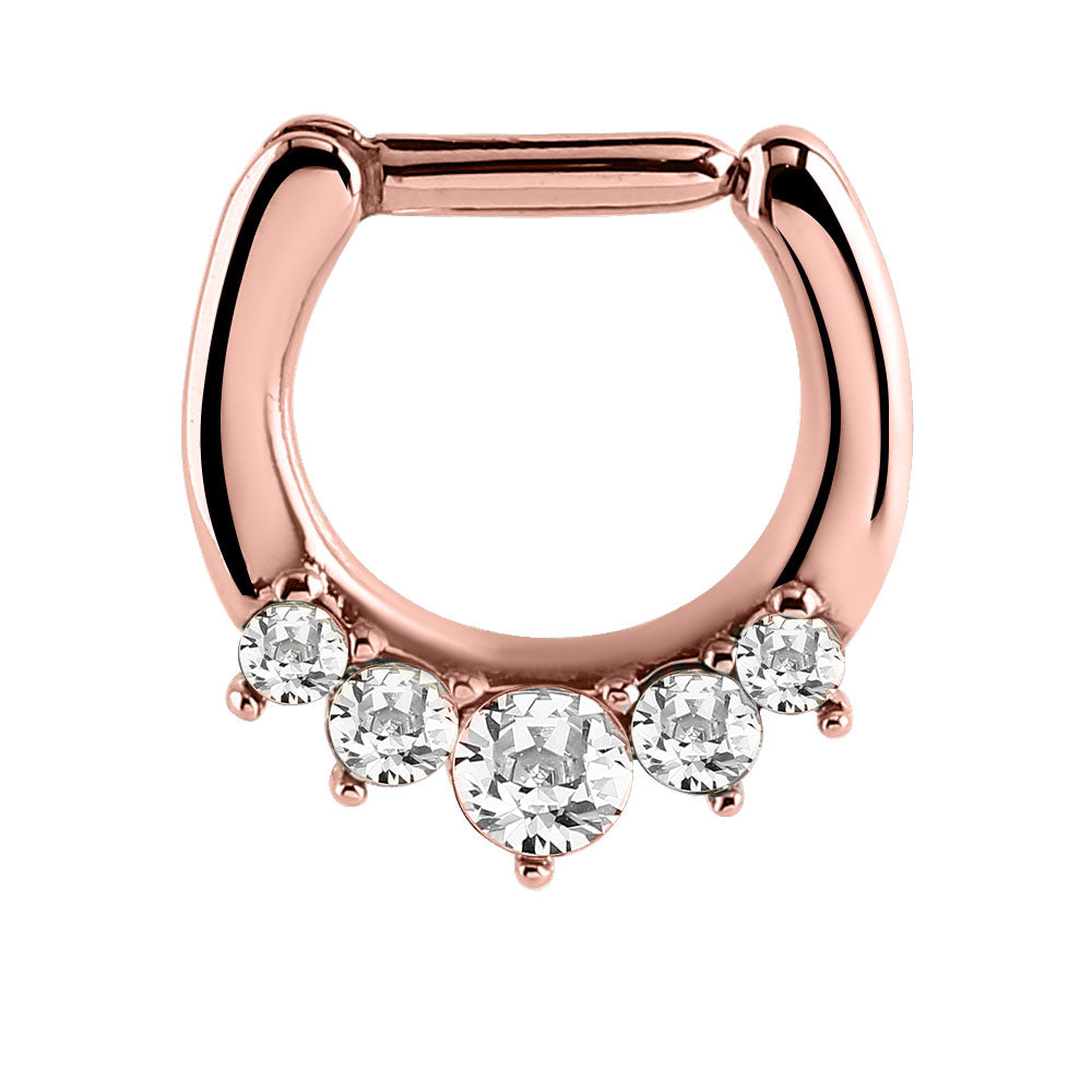 Rose Gold Jewelled Septum