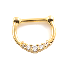 Gold Jewelled Septum 5 Crystal