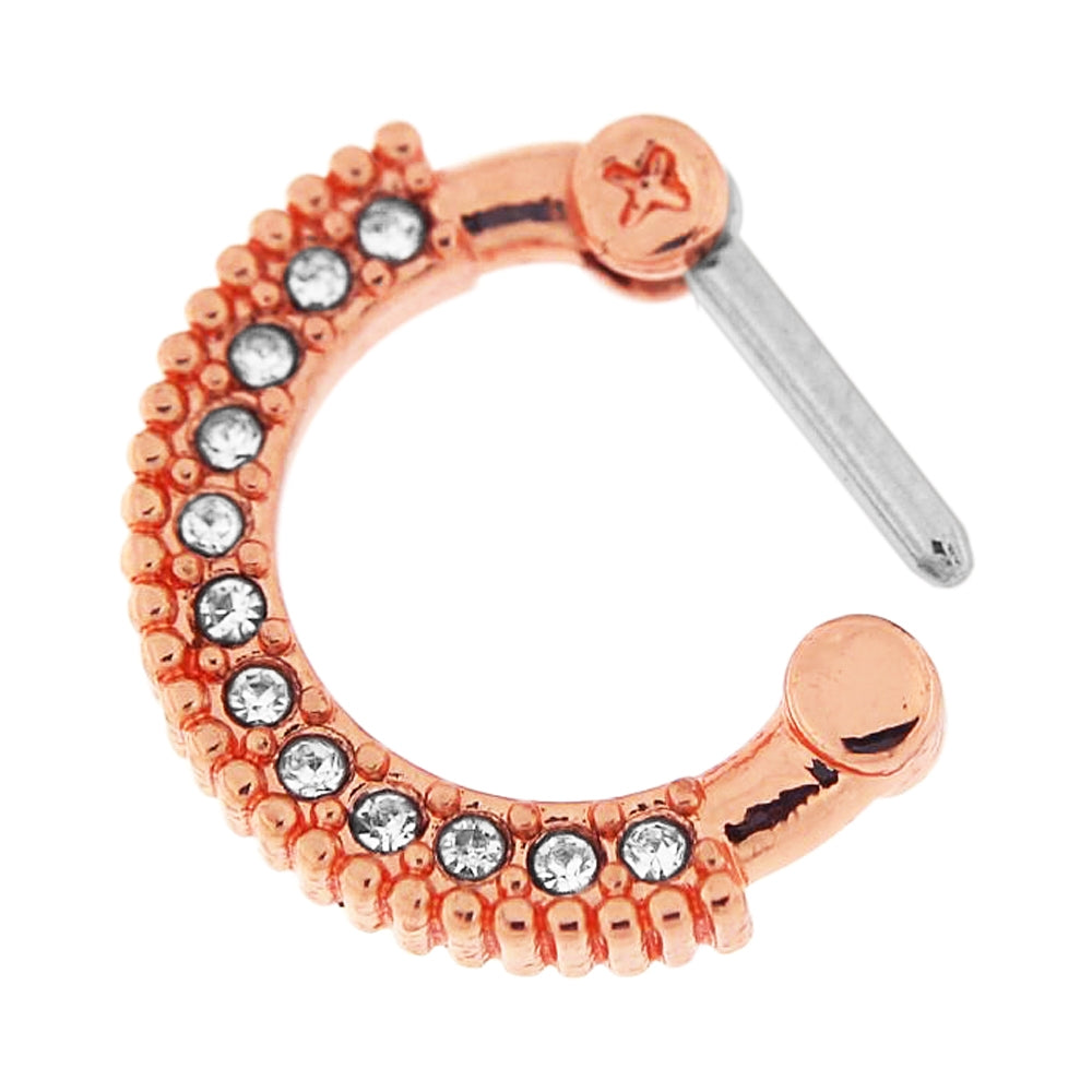 Rose Gold Micro Paved Septum