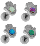 Tragus Hand Of God with Opal