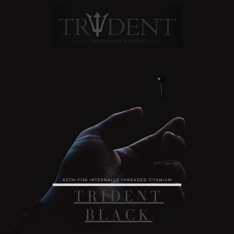 Trident Black Titanium Internal Curved Barbell
