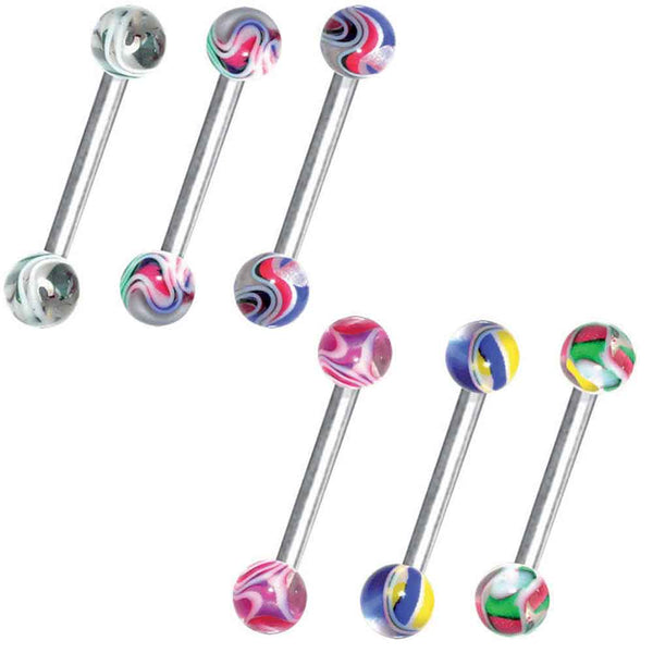 UV Barbell 1.6 X 16mm 5-5 Ball