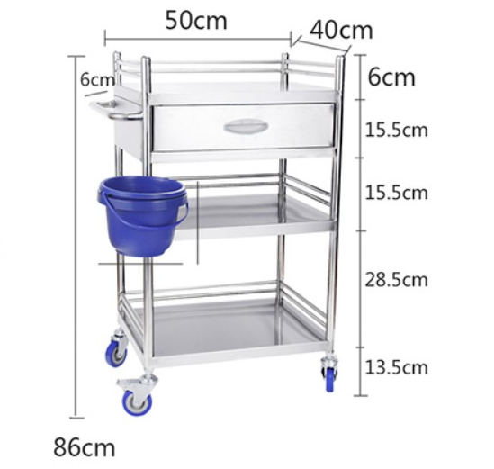 FACTORY DEFECT - Stainless Steel Trolley