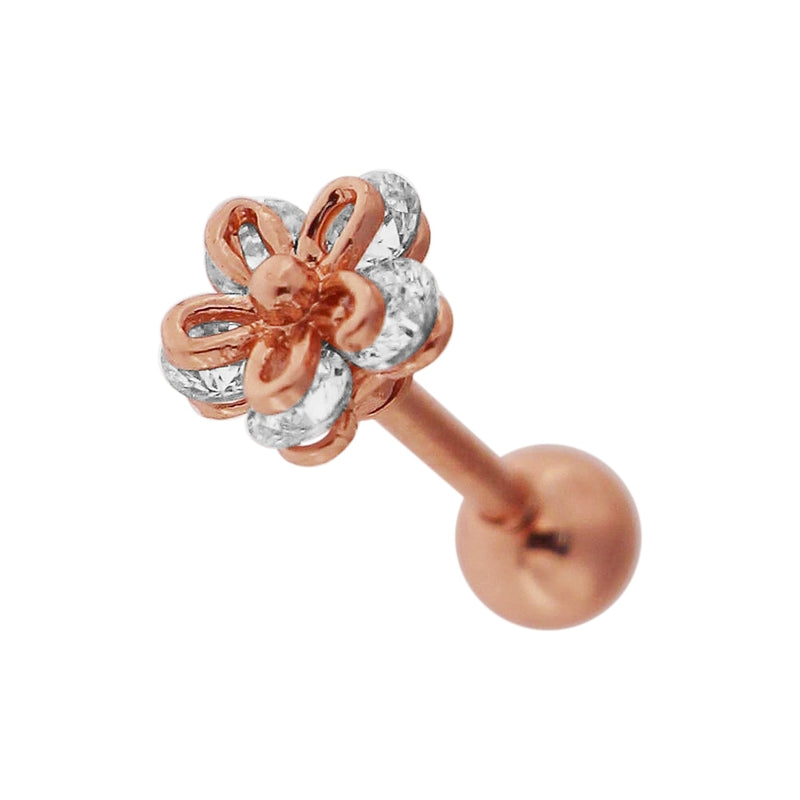 Rose Gold Tragus Flower